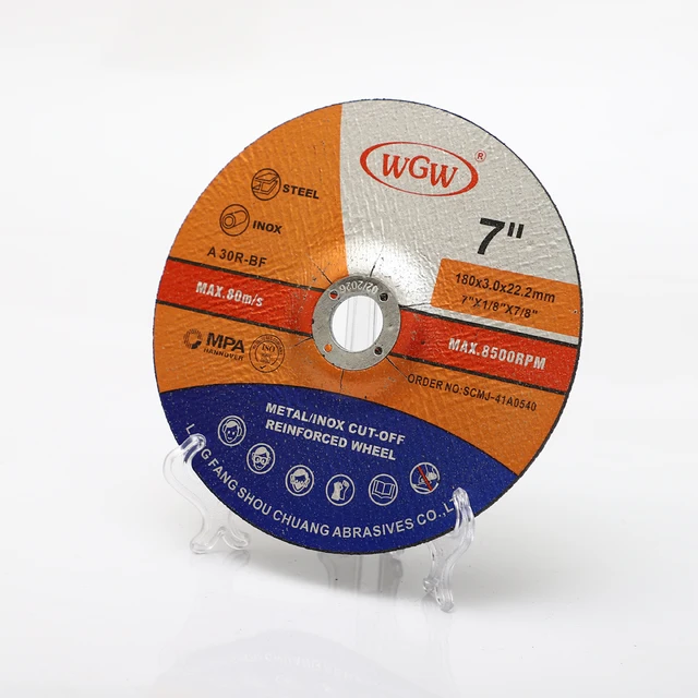 Hot Selling 180x3x22.23mm 7 Inch Depressed center Metal Cutting Discs  For Angle Grinder