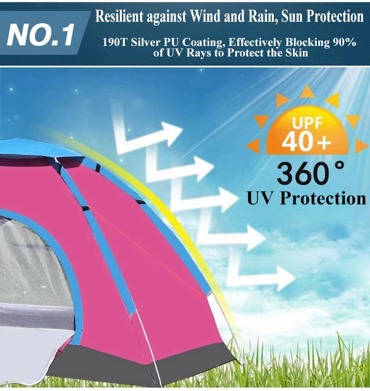 Portable One-bedroom Automatic Pop-up Tent Uv-proof & Waterproof For ...