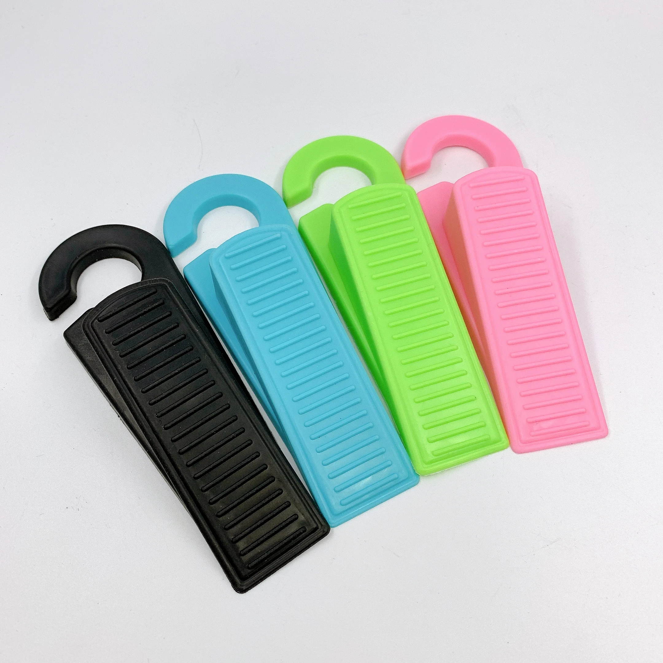 Экологически безопасная цветная резиновая дверная пробка, детская резиновая дверная пробка с крючком