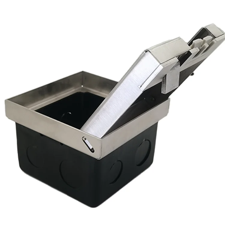 Stainless Steel Sliver Invisible Floor Socket Electric Power Socket Outlet Hidden Design Floor Socket