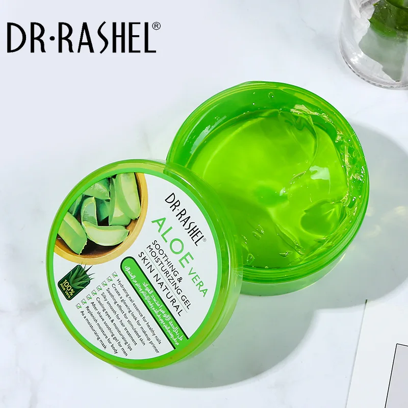 DR RASHEL Moisturizing Repairing Soothing Natural Organic Pure Aloe Vera Gel 300 ml