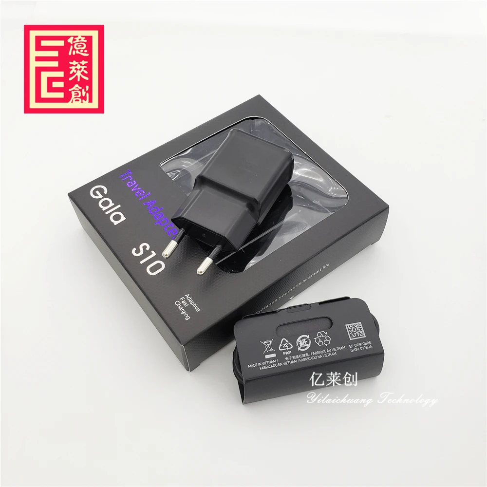 Сетевое зарядное устройство для Samsung Galaxy S10 S10 + Note 9 s8, быстрая зарядка, для путешествий, с кабелем для передачи данных типа C длиной 1 м