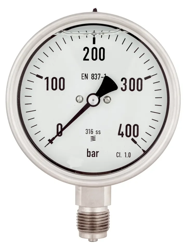 Manometer Glycerin Filled Pressure Gauge Stainless Steel Case Oem Bezel