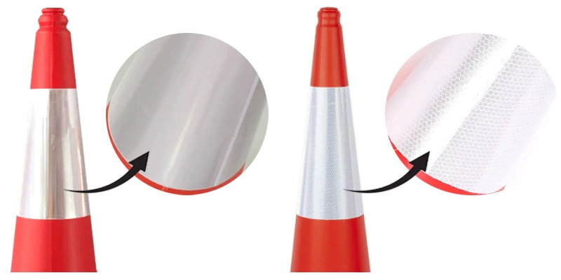 75cm low price traffic safety cones with reflective collars durable rubber red construction cones for home road parking use-3