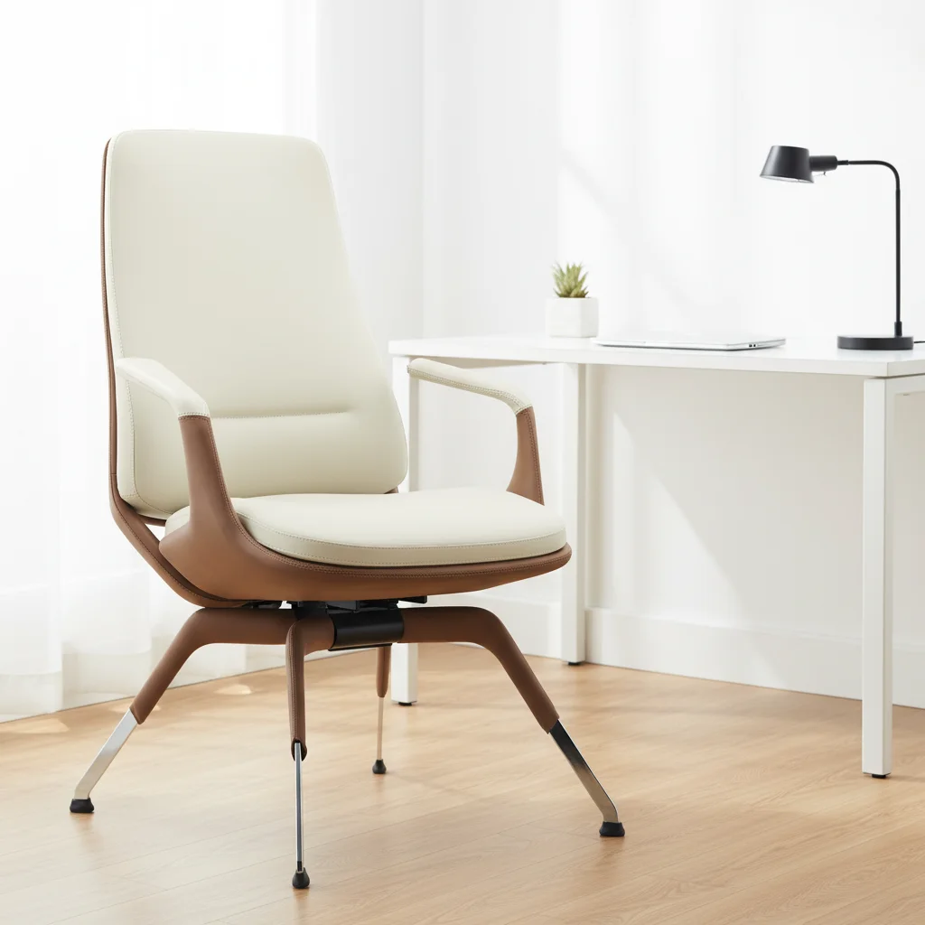 Durable Frame PVC Leather Modern Ergonomic Executive Computer Chair with Adjustable Height 6