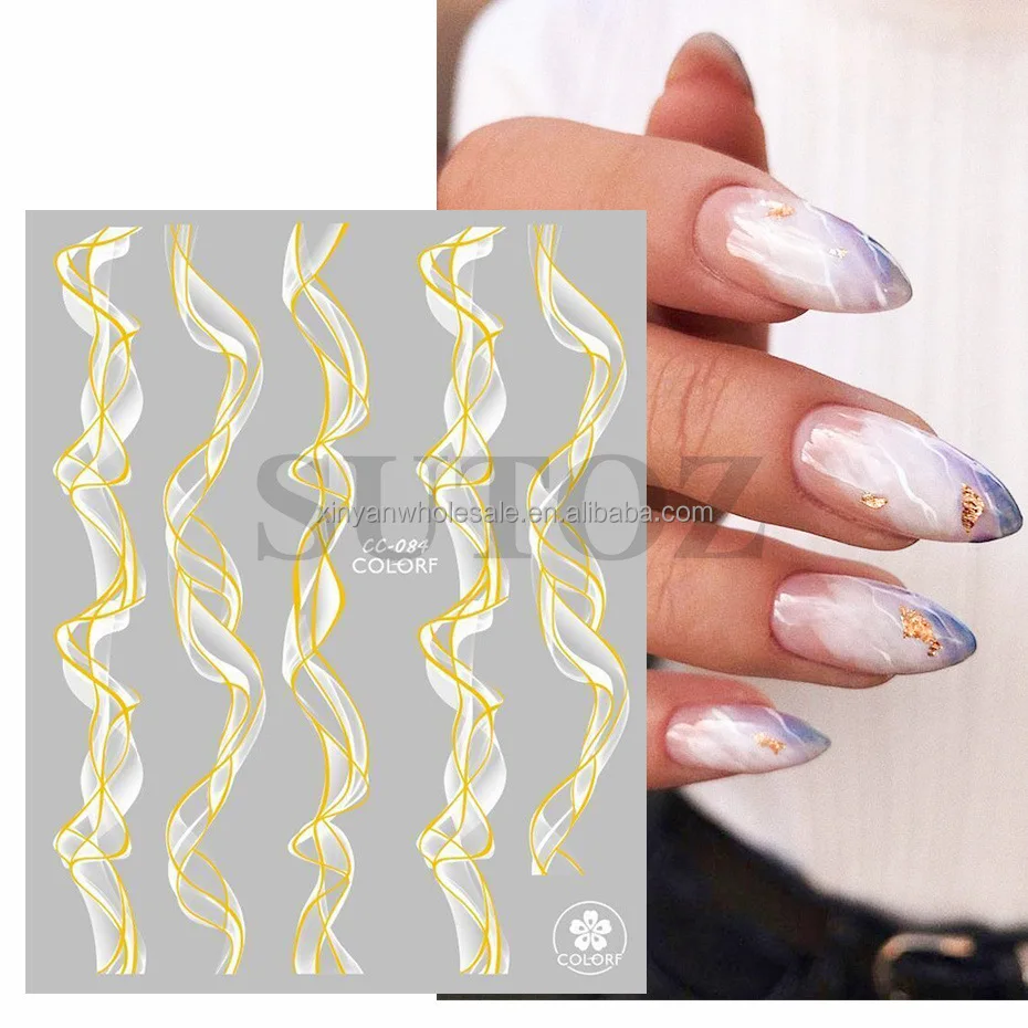 CC082-90 Ink Blooming Marble Luxury 3D Nail Stickers Metallic Bronzing  Sliders For Nails Glitter Decals Manicures Decor Foils - Buy CC082-90 Ink  Blooming Marble Luxury 3D Nail Stickers Metallic Bronzing Sliders For
