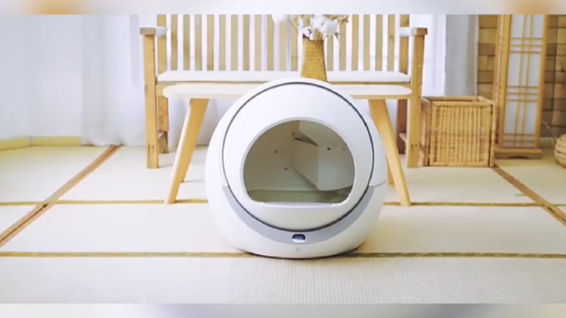 Large Portable Automatic Cat Litter Toilet Furniture Auto Smart