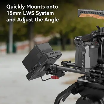 SMALLRIG V Mount Battery Adapter Plate with 15 mm Rod Clamp and Adjustable Arm, for Sony for Canon Cameras & Camcorders-3204B product image