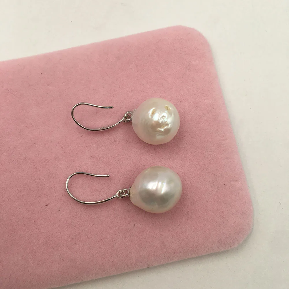 New Design Baroque Freshwater Pearl Drop Earring 925 Sterling Silver ...