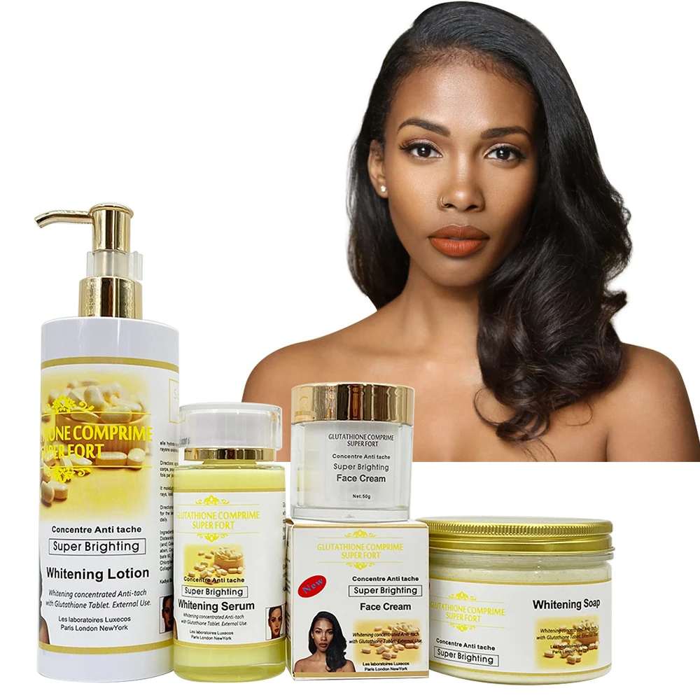 glutathion comprimés eclaircissant Logo OEM Concentré de Glutathion Naturel Anti-Taches Super Éclaircissant  avec Comprimés de Glutathion Super Fort Kits de Soins de la Peau
