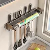 Cuchillo para cenizas de pistola con mango de plástico, 6 ganchos, 30 cm