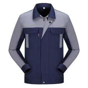 Pure Cotton Color-Blocking Work Uniform Sets Customized LOGO Mechanic Engineer Electrician Automotive Repair Work Clothes