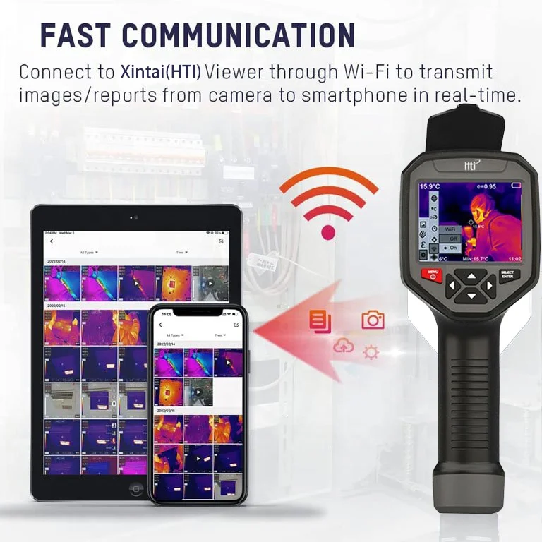 HTI H8 High Speed Thermographic Camera Handheld Thermal Imaging Infrared Camera with 384x288 Sensor