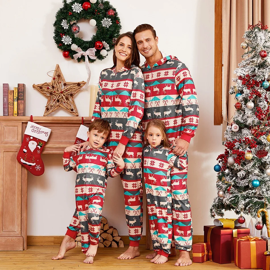 Sameno Family Christmas Layette Set,2PCS Children Baby Family Christmas Cartoon Deer Top Pants Clothes Pajamas Set