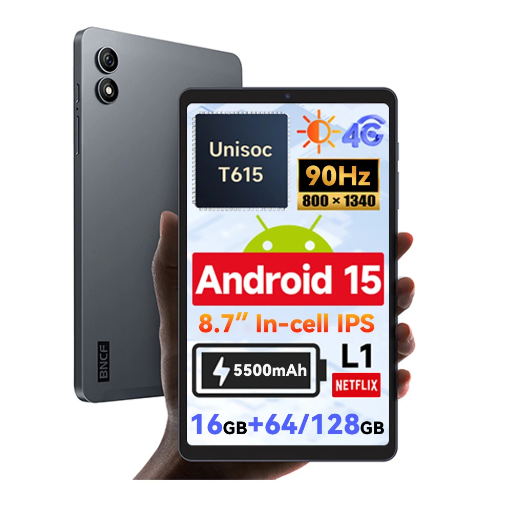 BNCF Bpad Mini SEタブ8.7インチタブレットAndroid 15タブレットPC 4GB