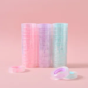Colorful Small Transparent Tape Wholesale Students Use 1.2cm Manual Tape to Seal Small Tape