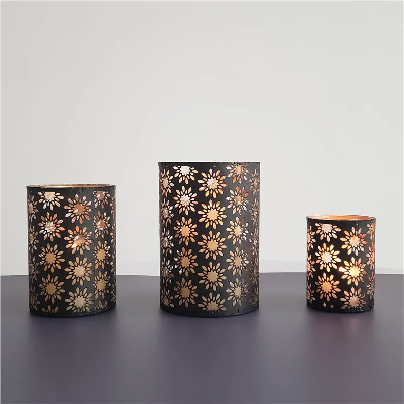 Candle Holder Decor Wholesale Double Color Metal Candle Holder Jars Candle Lamp Shades For Home Garden Decorative