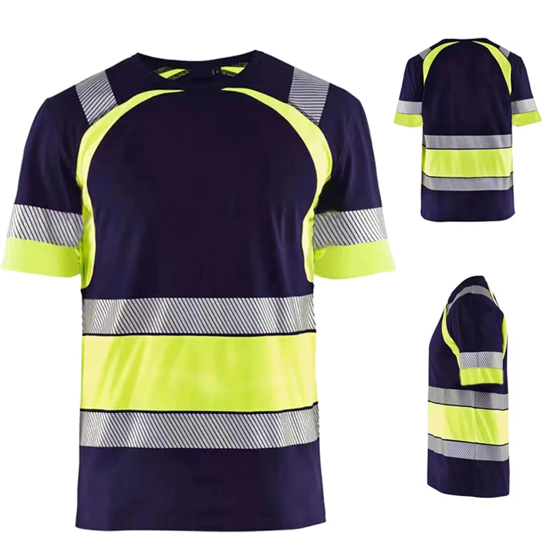 Color Block Hi Vis Workwear High Visibility Tshirt Reflective Safety ...