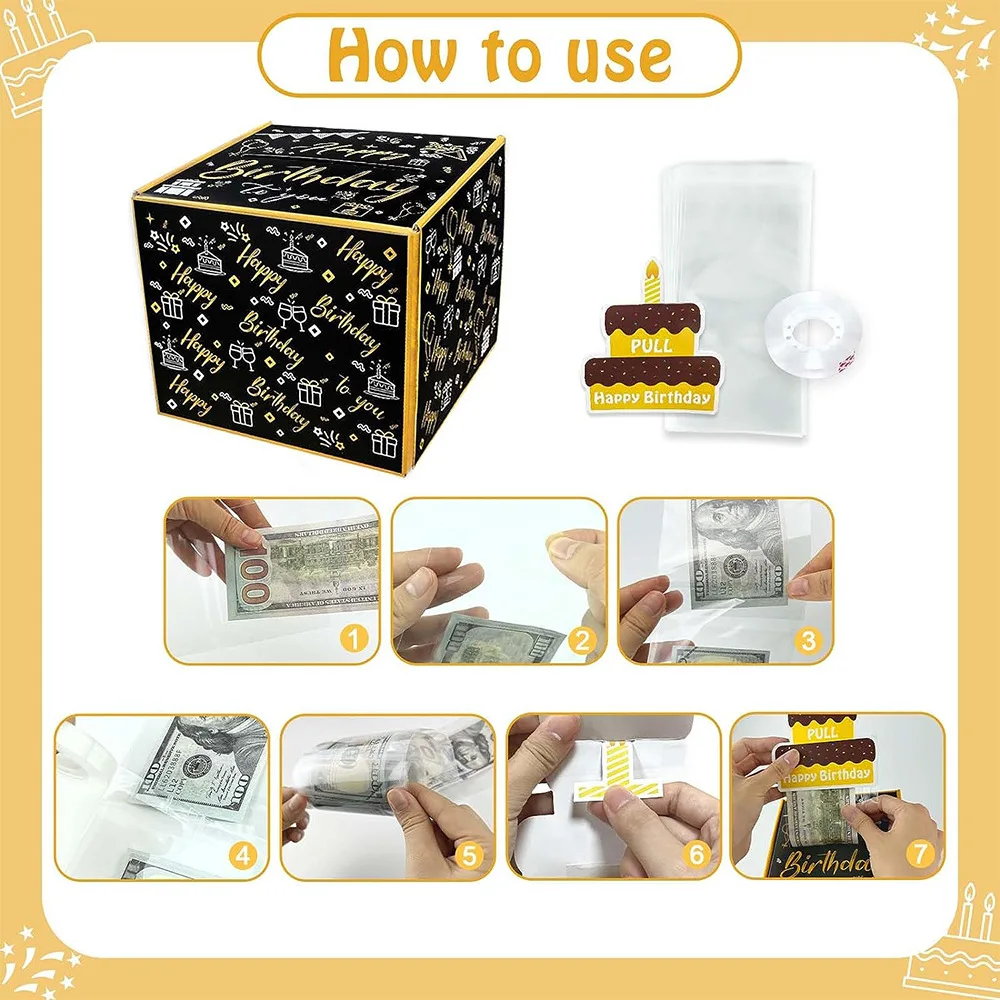 Birthday Money Box For Cash T Pull Funny Money T Boxes For Cash