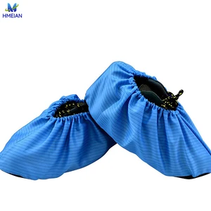 Washable ESD Plastic Polyester Anti-Static Anti-Slip Reusable Cleanroom Shoes Cover Waterproof New Generation Safety Shoe Cover
