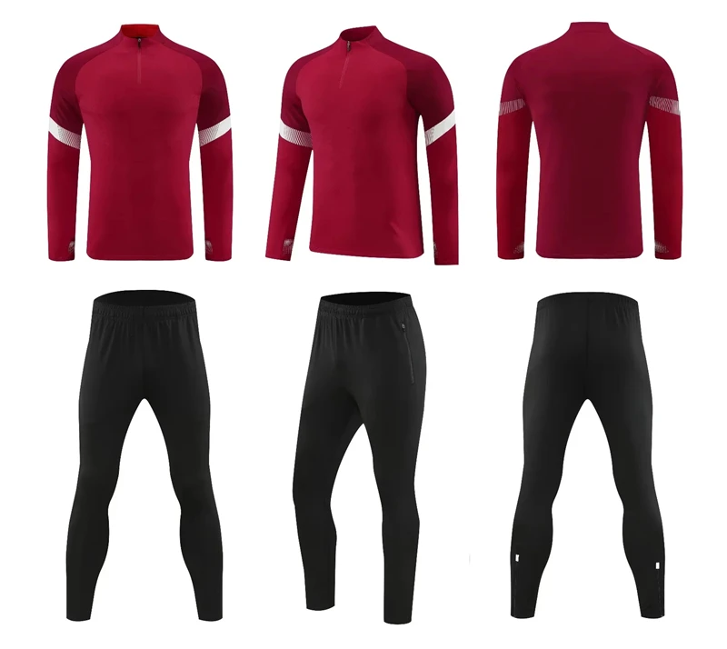 Wholesale 2024 Men's Sports Wear Breathable Plus Size 2-Piece Sweatsuit Set Football & Soccer Tracksuits for Gym Training