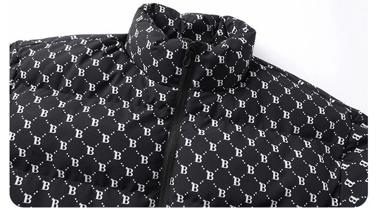 Men's Waterproof Puffer Jacket With Stand Collar For Winter_voghion.com