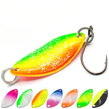 Lexin Luya Copper Live Bait Bionic Spoon with Hooks for Trout Stream Use – Metal Jig – view 2