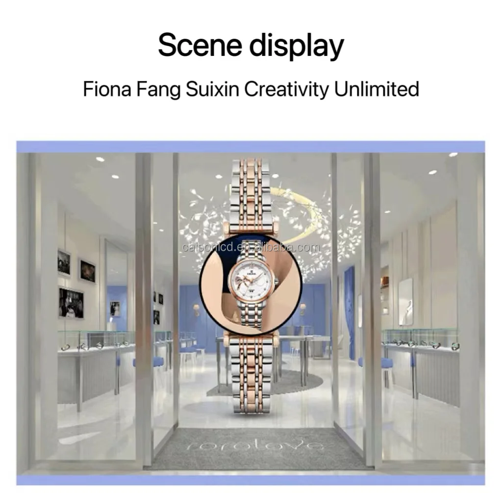 15.7 Inch Custom Round Lcd Advertising Media Display Diameter 452 mm Circular TV Screen Billboard Display digital manufacture