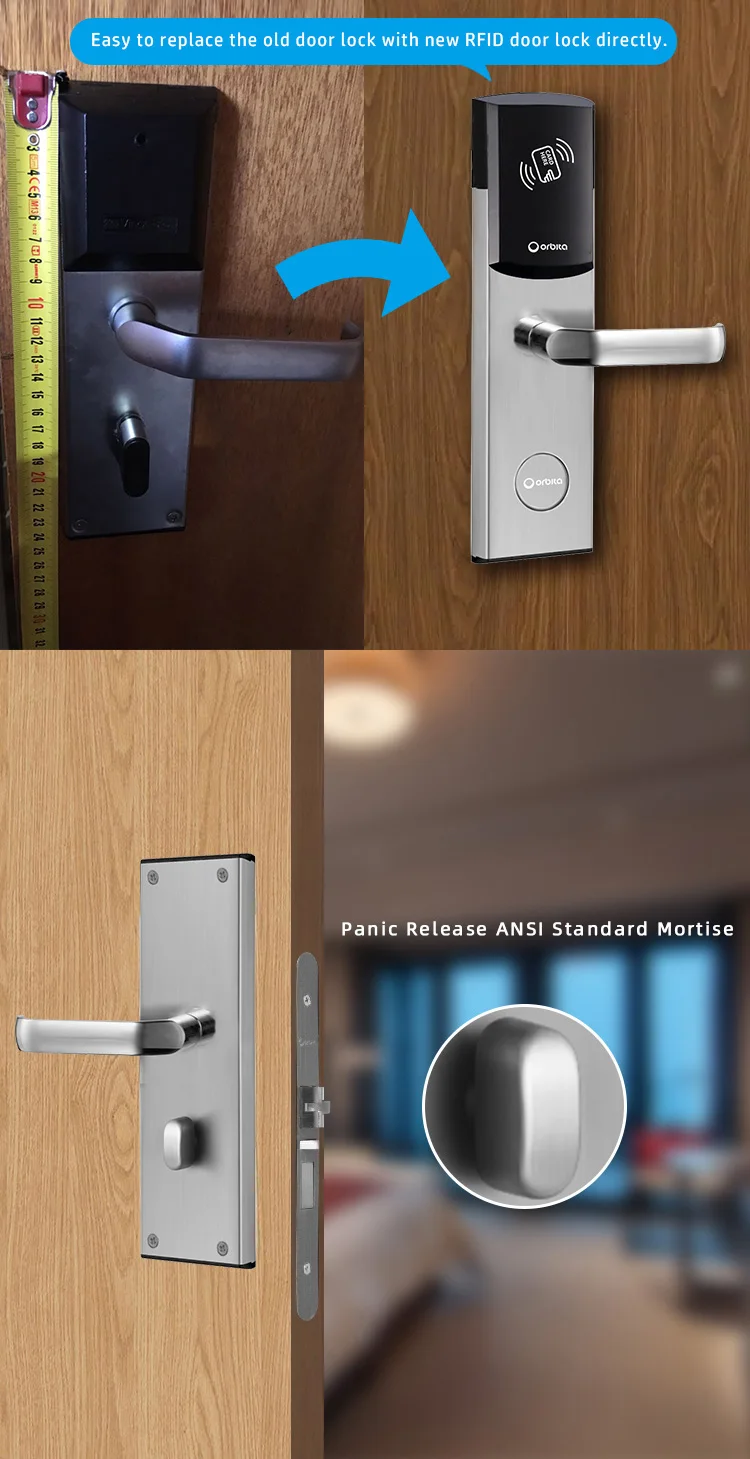 Orbita Sdk Api Electronic Keyless Entry Intelligence Smart Key Swipe Rf M1 Card Digital Rfid Hotel Door  Locks System