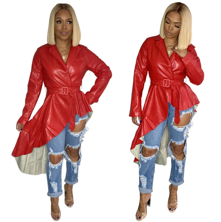 Ladies Dress Jackets Long Sleeve Pu 