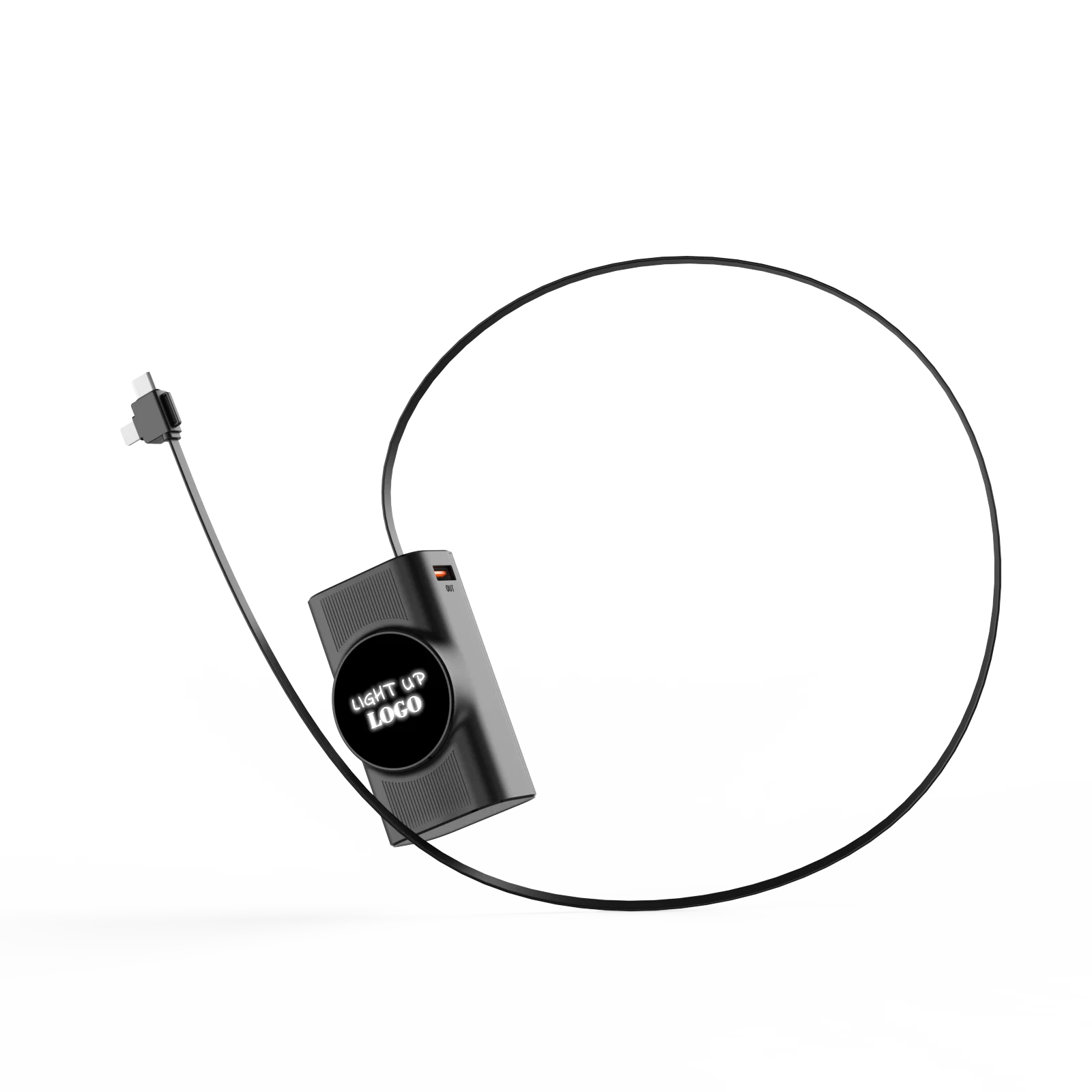 Retractable Cable Power Bank 10000mAh Portable Fast Charging Powerbank Mobile Phone Battery Charger Power Banks 22.5W for Iphone