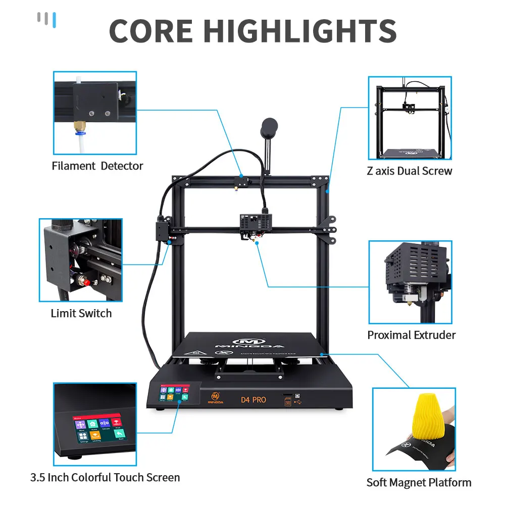 2020 Newest MINGDA D4 Pro Large Format Direct Drive 3d Printer Large in China