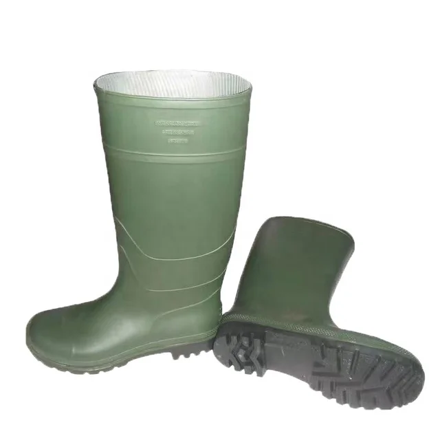 Hot Sale Style Man shoes PVC Portable Food industry waterproof Safety without Steel Toe Rain boots