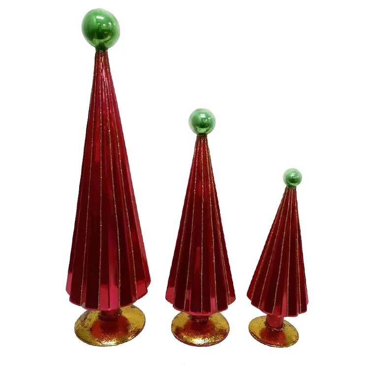 Modern vintage target red hand blown glass Christmas tree for sale