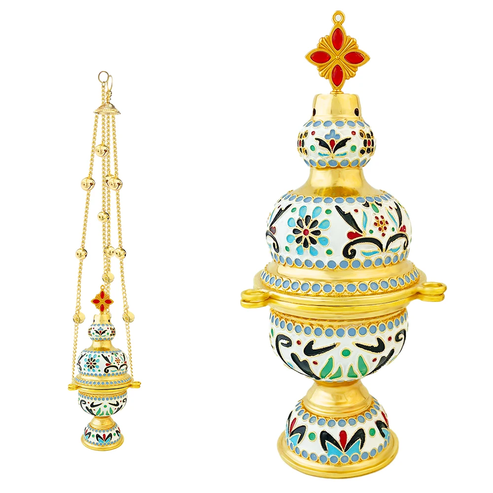 Ht 2024 New Design Church Product Gold Plated Orthodox Catholic Incense