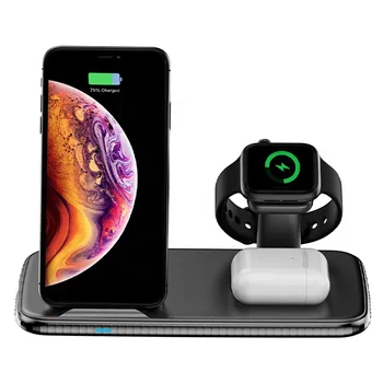 UUTEK V5 new design 4 in 1 wireless phone charger 2023 hot selling qi wireless charger fast charging 3 in 1 wireless charger