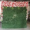 green wall with flowers