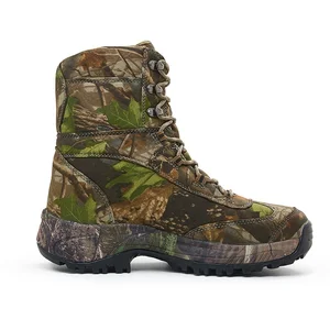 ODM OBM Custom Hanagal Outdoor Forest Waterproof Membrane Camouflage Nylon Fabric Hunting Boots for Men