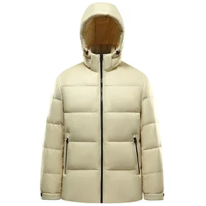 Men's Outdoor Winter Coat Jacket Down Coat Men's Casual Style  Slim Fit Classic Zipper Puffy Oversized Jacket