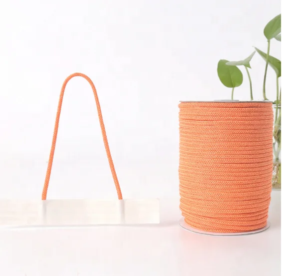 Amostra grátis 100% Paper Environmentally Friendly Twsited Knitted Paper Cord Rope Handle for shopping bag