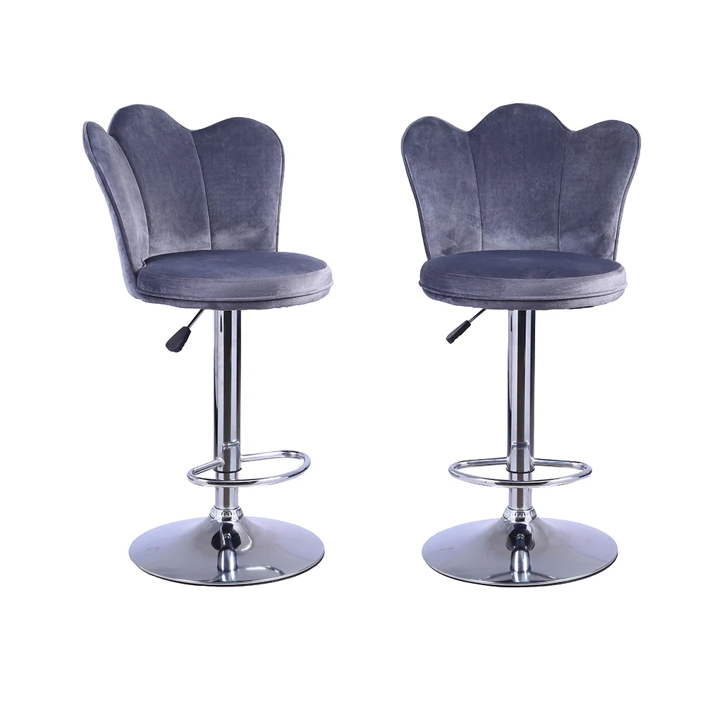 Nordic Fashion High Quality Bar High Chair Commercial Furniture Velvet