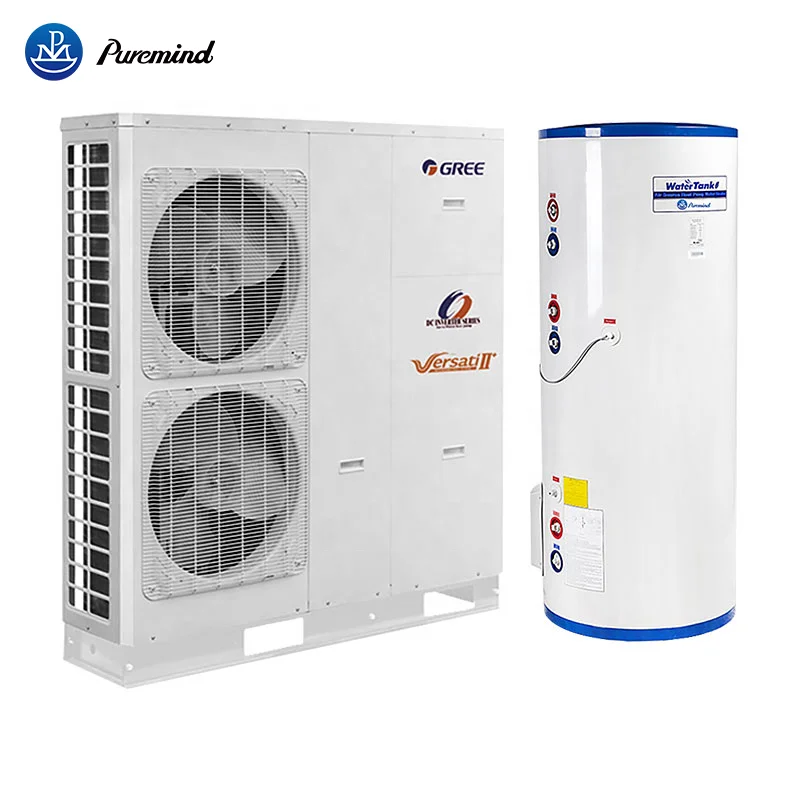 Source Puremind Gree Air Source to Water Heat Pump Water Heater Factory OEM  Heating And Supplying Hot Water Heat Pump on m.alibaba.com