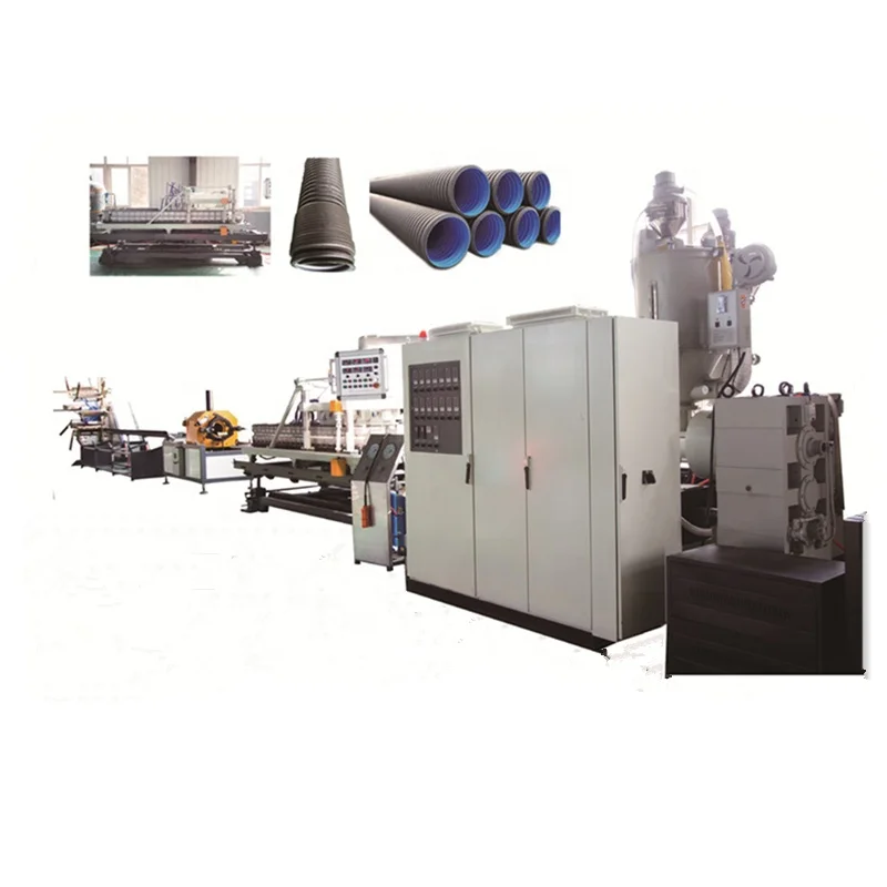 DWC Pipe Extrusion Machine HDPE Double Wall Corrugated Pipe for Drainage and Industrial Sewage