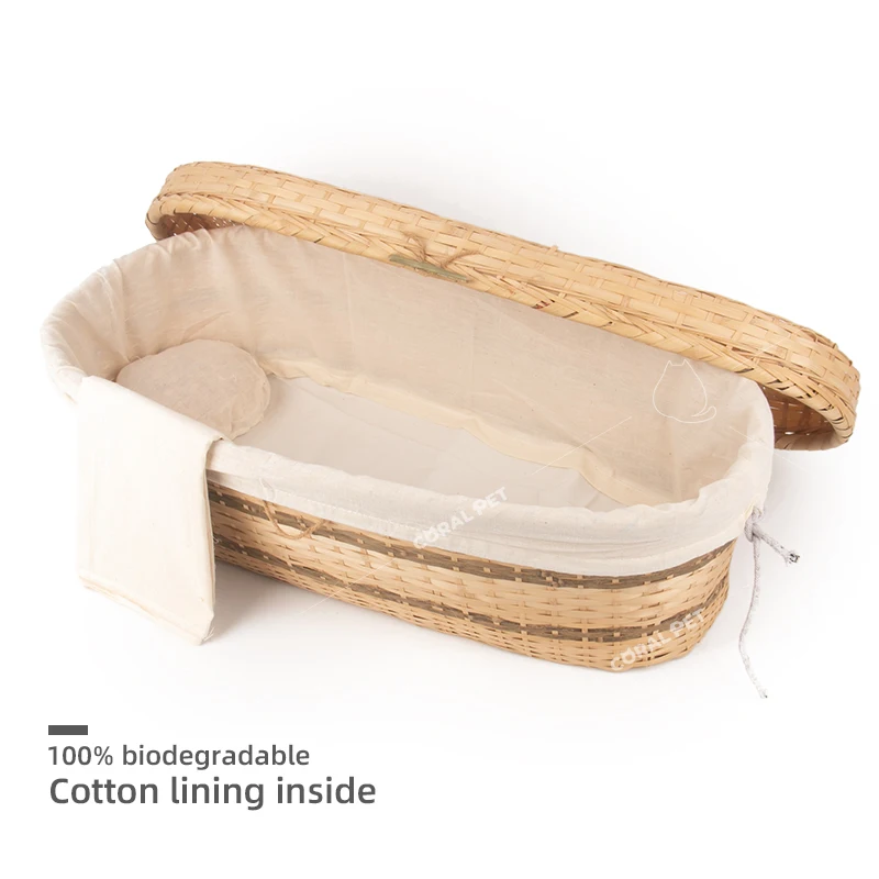 Small Bamboo Caskets And Coffins Biodegradable Pet Casket Eco Coffin
