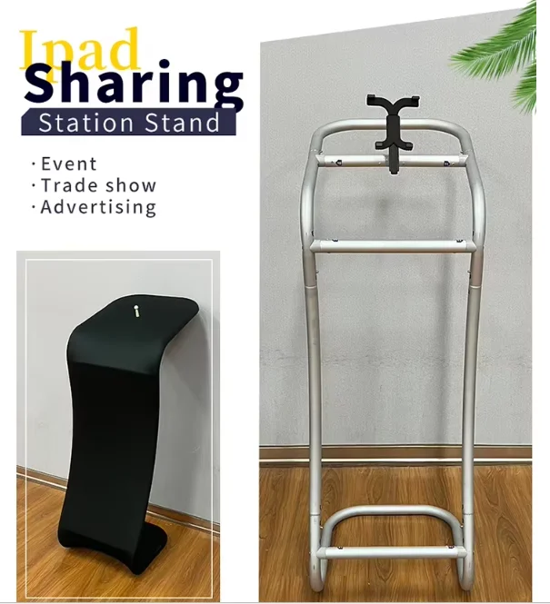 Custom iPad Sharing Station Stand for 360 Photo Booth With Logo Print Tension Fabric Tablet Stand Hb9a3d3f200344f9caf055845da08f100e