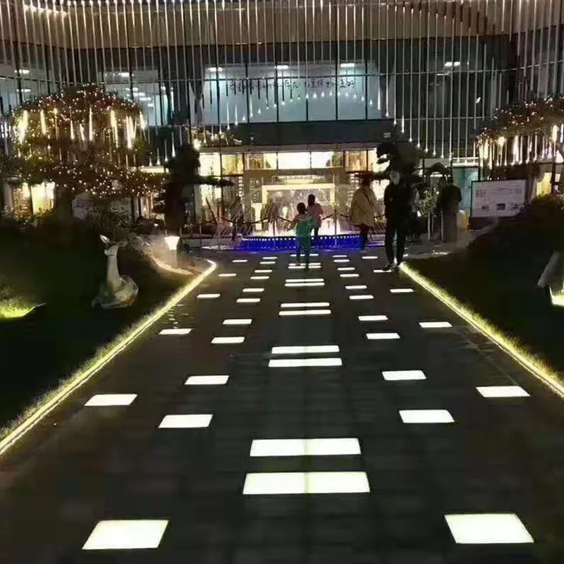 The best selling high quality square LED induction floor tile light outdoor waterproof LED luminous floor tile