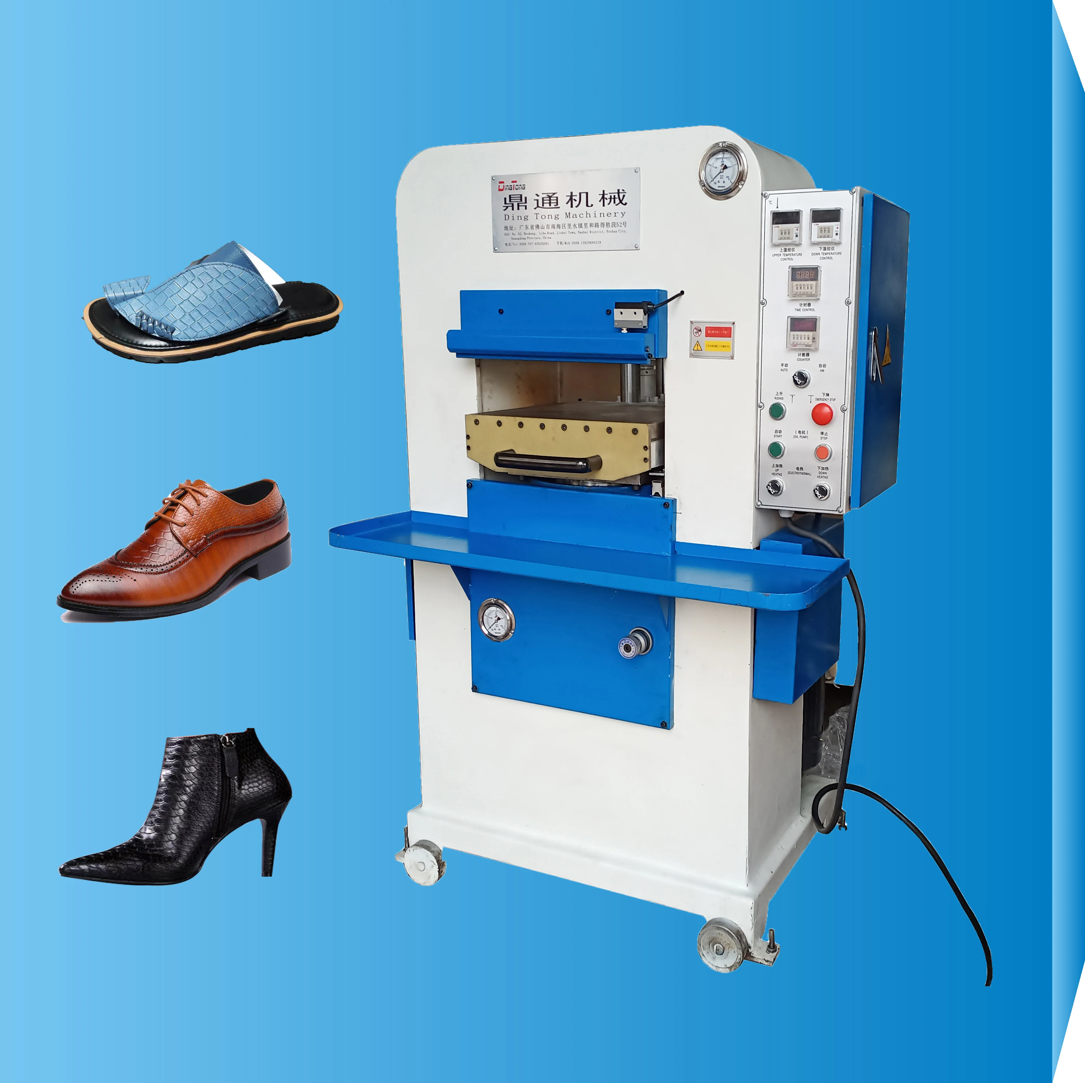 Hydraulic Semi Automatic Leather Embossing Machine 80 Pressure Ton  Leather  Perforating Machine
