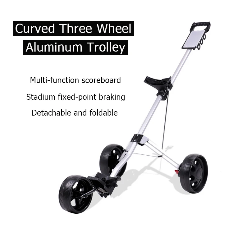 Foldable Golf Bag Trolley With Three Wheels Buy Foldable And