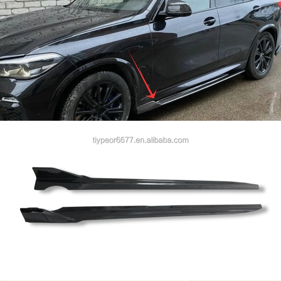 product tiypeor bmw g05 x5 m sport side skirts for bmw x5 g05 2019   2025 extension gloss black body trims-3