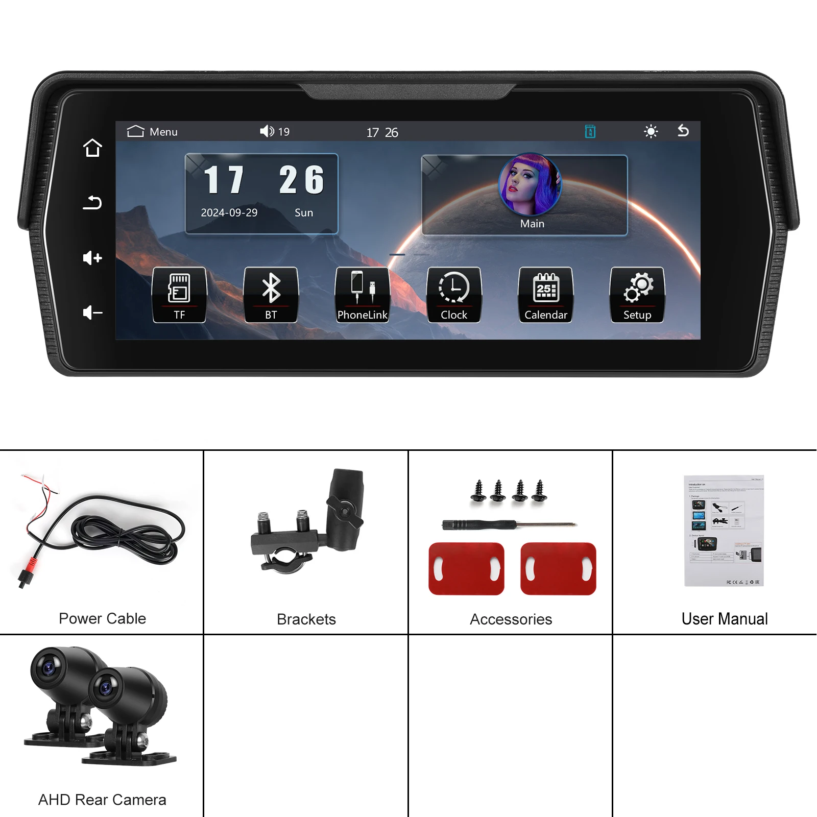 android auto dual bt ip67 waterproof dvr customization a3956-12